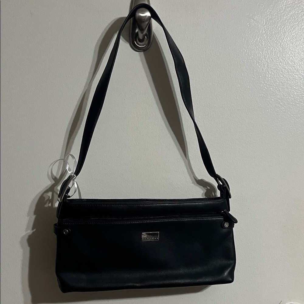 Cornell Black Leather Shoulder Bag